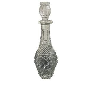 Vintage Anchor Hocking Wexford Clear Glass Wine Liquor Decanter & Stopper